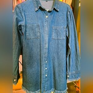 Denim Button-Up Shirt